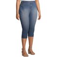 thumbnail image 3 of A3 Denim Women's Plus Size Constructed Waist Capris, 3 of 6