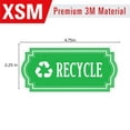 thumbnail image 2 of Recycle and Trash Logo Symbol - Elegant Golden Look for Trash Cans, Containers, and Walls - Laminated Vinyl Decal (XSmall, Green/Black), 2 of 5