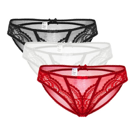 

Varsbaby Women s Sexy Sheer Panties See Through Briefs Underwear 3 Pcs