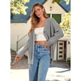 thumbnail image 4 of Women's Cardigan 2023 Open Front Oversized Button Lightweight Sweaters V Neck Loose Cardigans Knit Outwear, 4 of 14