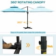 thumbnail image 4 of cantilever umbrella 360-Degree Rotation for Backyard, Deck, Pool  9.8' L x 9.8' W x 8.5' H, 4 of 6