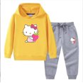 thumbnail image 3 of Hello Kitty primavera y otoño nueva ropa para niños Sudadera con capucha suéter pantalones de dos piezas de algodón para bebé traje de manga larga para niños, 3 of 5