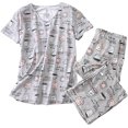 thumbnail image 1 of Tops de pijama para mujer con pantalones capri Conjuntos de pijama Xemadio CJWUS-5059, 1 of 6