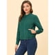 thumbnail image 2 of Chaqueta corta de motociclista Allegra K Piel sintética lago verde S, 2 of 6