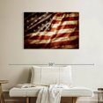 thumbnail image 2 of Elephant Stock Textured American Flag Wall Art - Horizontal Canvas Wall Art - Living Room Wall Decor - Flags Canvas - Brown And Red Decor - 39" x 26", 2 of 4