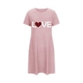 thumbnail image 5 of WJHWSX Womens Nightgown,Nightgowns for Women,Breathable,Slip-On,Printed,Pink,2XL(US:12), 5 of 5