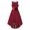 Burgundy, variant on XUNZOO Girls High Low Chiffon Flower Dress Kids Ruched Sleeveless Beaded Wedding Bridesmaid Formal Dress Mint Green 6