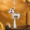 thumbnail image 2 of NewYear Beautiful Ponies Ornament ChineseStyle Car Accessory Tassel-Decorated Plushy Pendant Year Of The Horses Gift, 2 of 6