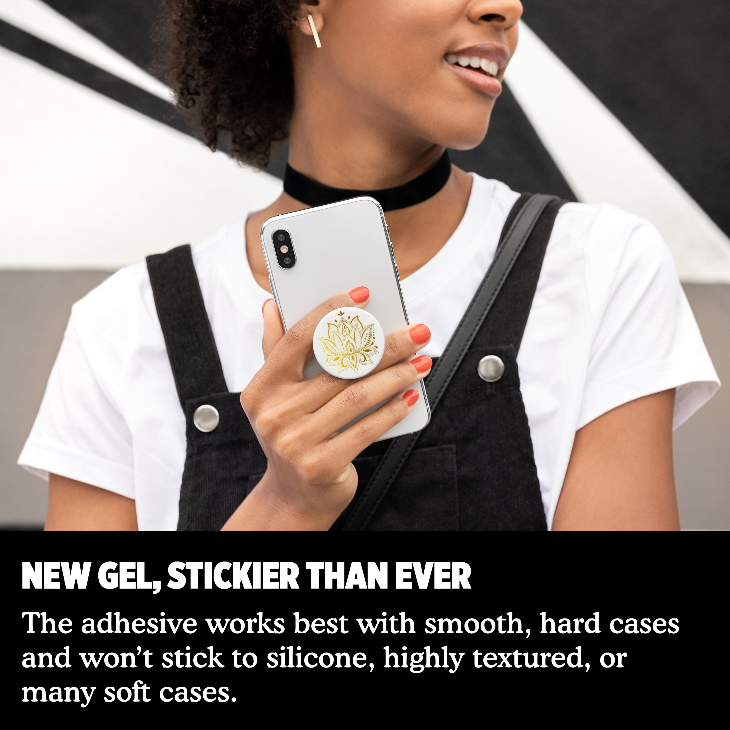 PopSockets Adhesive Phone Grip with Expandable Kickstand and swappable top - Golden Prana