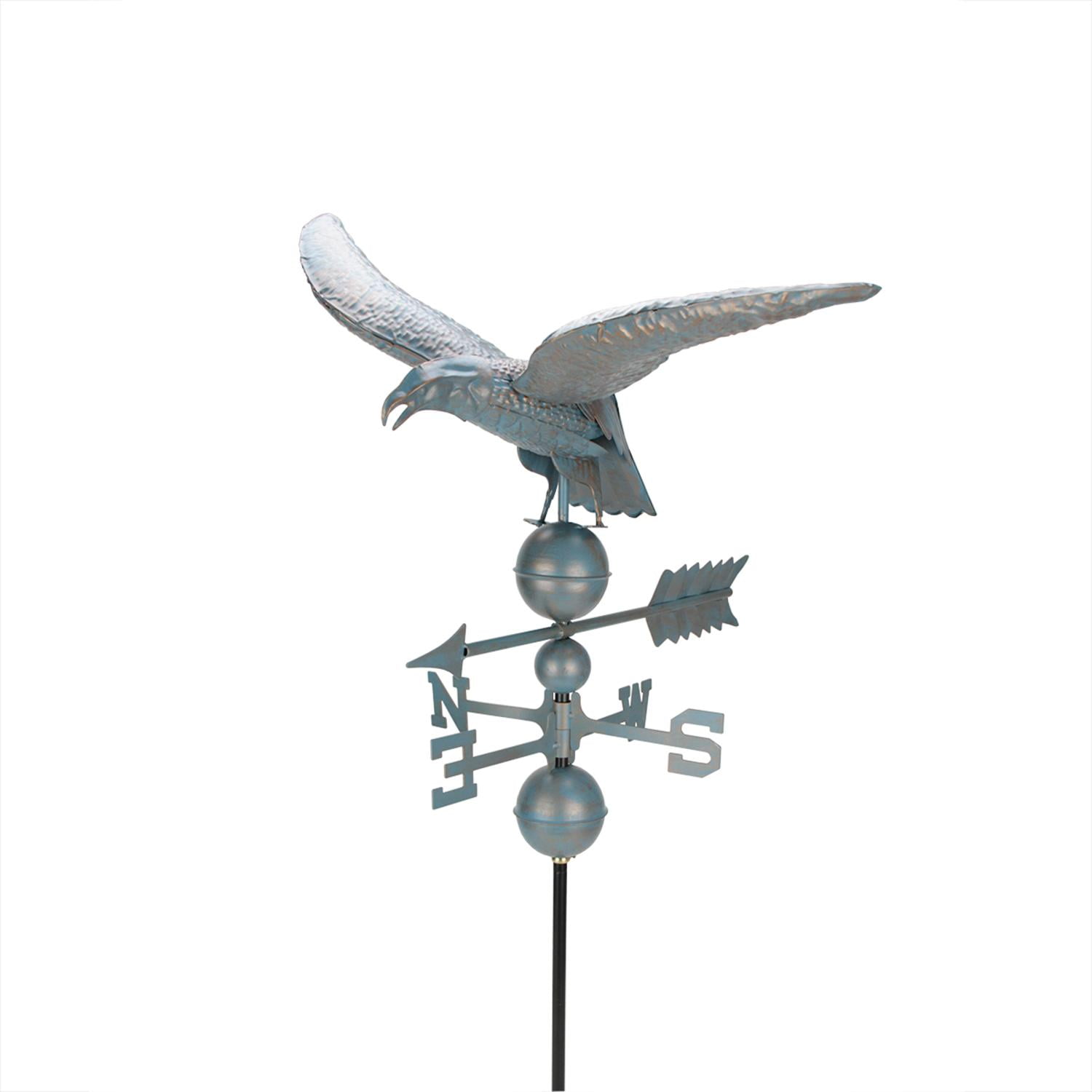 3' Weathered Copper Patina Eagle Outdoor Weathervane by DAK