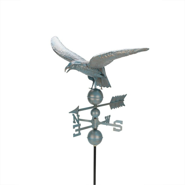 3' Weathered Copper Patina Eagle Outdoor Weathervane