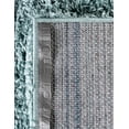 thumbnail image 7 of Unique Loom Solid Shag Collection Area Rug (2' 7" x 10' Runner Light Slate Blue), 7 of 7