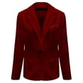 thumbnail image 7 of ZJXFGS Dressy Sweaters For Women Office Casual Clothing Women Sweatshirt Blazer Plus Size Business Casual Outfits For Women Womens Jackets Dressy Casual Work Outfits For Women Office Red 2XL, 7 of 7