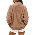 thumbnail image 5 of Enjoytime Fleece Jacket Women Collared Long Sleeve Zip Up Coat Fall Winter Warm Cozy Casual Plus Size Clothes with Pocket, 5 of 8