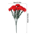 thumbnail image 2 of 1PC Artificial Carnation Bouquet, Faux Silk Flowers with Realistic Look, for Living Room Decoration, Dining Table Centerpiece, Mother's Day Gift, Home Decor - Fuchsia Color, 2 of 8