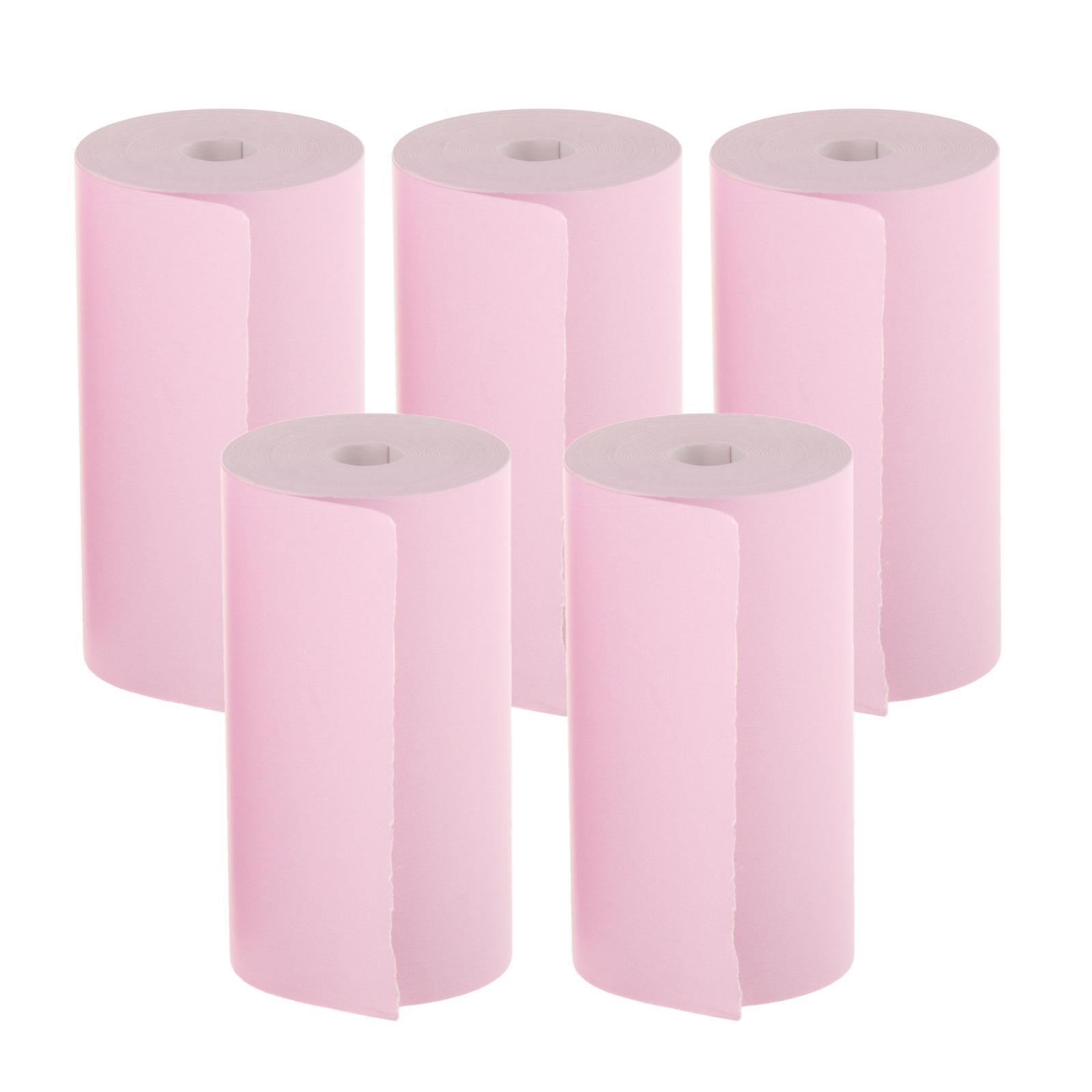 Mua 5pcs Colored Printing Paper Roll Thermal Printer Portable 57x30mm - 5  rolls pink paper tại PRETTYIA TECH