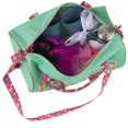 thumbnail image 5 of Madison & Dakota Girls Dance Duffle Bag for Ballet, Dance, Dancewear, Clothing, Dresses, Skirts, Tutus, Tights, Stockings, Shoes and Accessories in Mint Green with Glitter and Butterfly Straps, 5 of 8