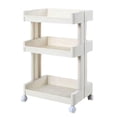 thumbnail image 1 of Carrito de almacenamiento multifuncional de 3 niveles con ruedas de gran capacidad para salón de belleza, cocina, baño y oficina., 1 of 12