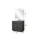 thumbnail image 2 of Abbey 36 in W Black Oak Single Vanity, Carrara Marble Top and Faucet Set, 2 of 8