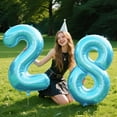 thumbnail image 5 of 40 Inch Number 8 Balloon Jumbo Dark Blue Digit Foil Balloon for 18 28 38 80 Graduation Anniversary Party Supplies 88th Birthday Photo Booth Backdrop for Boys Girls, 5 of 14