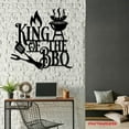 thumbnail image 4 of Craftnamesign King Of The BBQ Metal Wall Art LED Light, Grill Sign, BBQ Wall Decor, 4 of 5