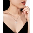 thumbnail image 4 of Lyciel High End  Moissanite Pendant Necklace for Women,1CT s925 pure silver plated with platinum,Anniversary Gift，Birthday Gift, 4 of 11