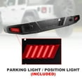 thumbnail image 6 of WOLFSTORM For 2018-2022 Jeep Wrangler JL Powder Coated Steel Rear Bumper w/LED Brake Light, 6 of 8