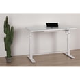 thumbnail image 3 of Unique Furniture Contemporary Glass Top Sit Stand Desk in White, 3 of 10