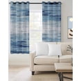 thumbnail image 3 of Blackout Curtains for Bedroom, Vintage Blue Room Darkening Window Drapes for Living Room, Retro Blue Ombre Modern Abstract Art Thermal Insulated Grommet Curtains, 42x54 inch, 2 Panels, 3 of 9