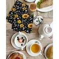 thumbnail image 4 of Black Yellow Sunflower Kitchen Dish Towels for Drying Dishes Set of 2, Summer Botanical Farmhouse Floral Waffle Weave Microfiber Hand Tea Bathroom Towels Quick Dry & Absorbent Towel 15.7x23.6, 4 of 7
