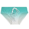 thumbnail image 4 of Mens Swim Trunks Gradient Soft Drawstring Swim Briefs Swimwear Bottoms Summer Bathing Suits L XXL, 4 of 6