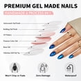 thumbnail image 3 of Pantalones cortos de gel suave ShangMeng Blue Cat Eye Almond de Press on Nails, 3 of 8