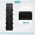 thumbnail image 4 of Interruptor de ajuste de asiento eléctrico del lado izquierdo delantero para Chevrolet Equinox 2010-2018 Unique Bargains negro, 4 of 8