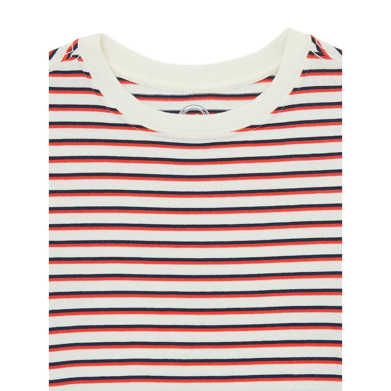 indre Klæbrig granske Wonder Nation Boys Short Sleeve Solid and Striped T-Shirts, 3-Pack, Sizes  4-18 & Husky - Walmart.com