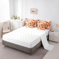 thumbnail image 5 of Feelyou Kawaii Ghost Pumpkin Full Size Bedding Sets, Boho Autumn Flower Full Size Bed in a Bag, Peach, Reversible, 7pcs, 5 of 7