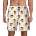 thumbnail image 2 of Picia Funny Corgi pattern Mens Swim Trunks with Compression Liner Stretch Beach Shorts Quick Dry with Zipper Pockets No-Chafing Board Shorts-Large, 2 of 9
