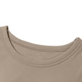 thumbnail image 4 of tarylea Summer Tops for Women Short Sleeve Crew Neck Ruched Side Built in Bra T-Shirts Casual Comfy Solid Color Tops, 4 of 5