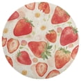 thumbnail image 3 of Strawberry Fruit Watercolor Round Carpet Circle Rug Outdoor Patio Area Rug Washable Large Area Rugs Hallway Room Decor Fitness Mats, 3 of 8