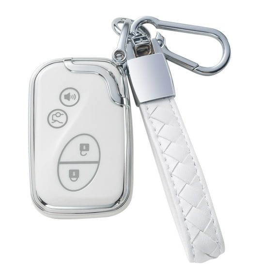for Lexus Key Fob Cover with Keychain, Soft TPU Key Case Protection Shell Fit for Lexus RX ES GS LS NX RS GX LX RC LC Smart Key