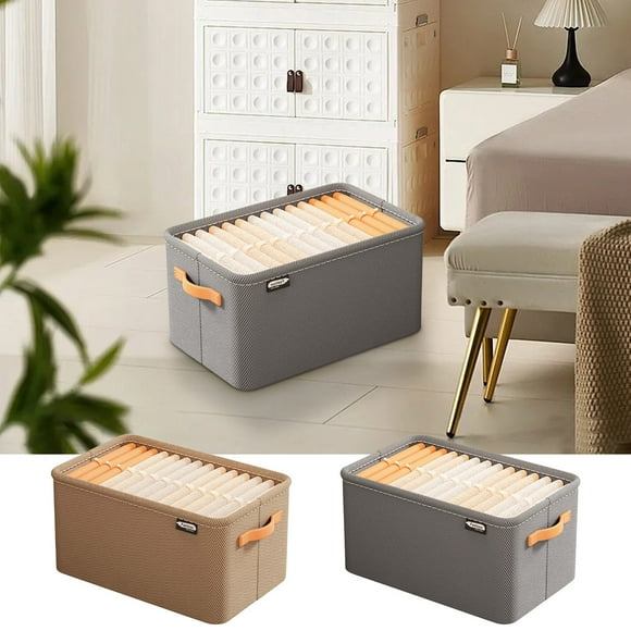 Panier de Rangement pour Vêtements Boîte de Rangement Pliable pour l'Organisation de Garde-Robe avec Design à Grille Superposée pour une Finition Soignée et un Gain de Place dans la Chambre, le Placard et les Solutions de Rangement à la Maison Sopatenor
