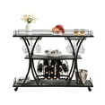 thumbnail image 2 of TYEUA ‌Industrial Bar Cart with Wheels - 3-Tier Serving Cart for Home, Kitchen Bar Cart with Storage Shelves, Mobile Beverage Station, Vintage Metal Cart, Multi-Level Drink Tray‌, 2 of 7