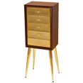 thumbnail image 1 of ACME Gannon Jewelry Armoire in Gold and Dark Mahogany, 1 of 2