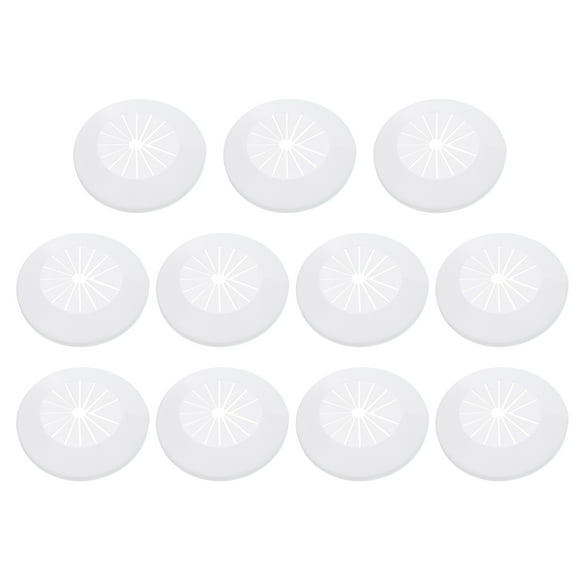 11PCS Pipe Cover Decor 1.8in/45mm Flange Pipe Cover Decor PP Plastic, White