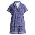 thumbnail image 6 of Joyspun Women's Dreamy Soft Collection Notch Collar Top and Shorts Pajama Set, 2-Piece, Sizes XS-3X, 6 of 6