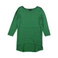 thumbnail image 1 of Alfani Womens Mixed Media Basic T-Shirt green L, 1 of 1