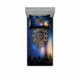 thumbnail image 2 of Geometry Bedding Set with Sheet & Covers, Hexagon Form with the Eye in the Centre on Starry Night Mystic Image, Printed Bedroom Decor 2 Shams, 4 Sizes, Multicolor, by Ambesonne, 2 of 3