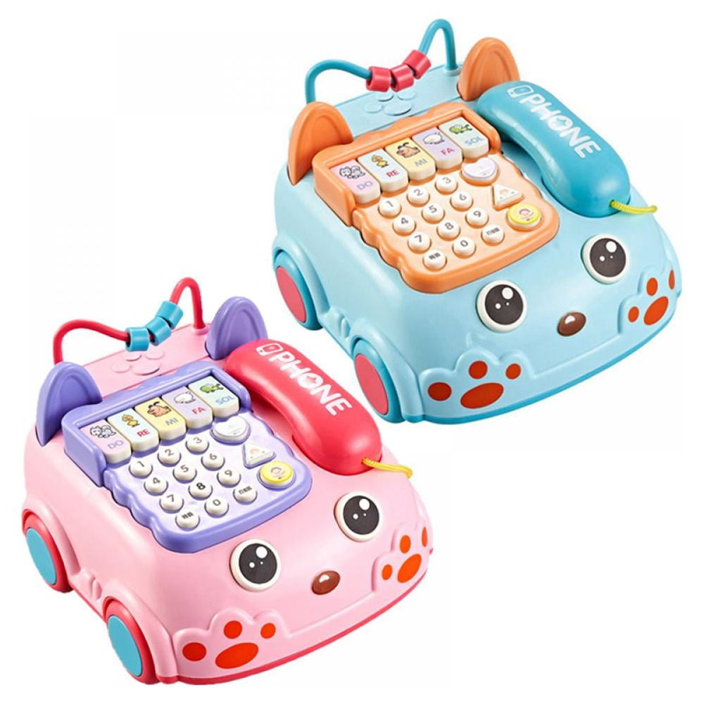 Basii 2 Pcs Jouet téléphone bébé - téléphone Rotatif rétro,Téléphon