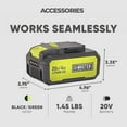 thumbnail image 4 of Master Mechanic Batterie Rechargeable au Lithium Ion 20 Volts pour Outils, Verte, 4 of 6