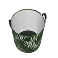 thumbnail image 3 of Fotbe Laundry Hamper With Durable Leather Laundry Basket Tropical Palm Leaves1 Thickened Waterproof Round Collapsible Laundry Hamper, Dirty Clothes Laundry Basket, 3 of 8