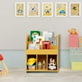 thumbnail image 3 of Kids Bookshelf Display Rack, Bookcase Toy Storage Organizer with 3-Tier Display Stand and 3 Bottom Compartments, 3 of 7